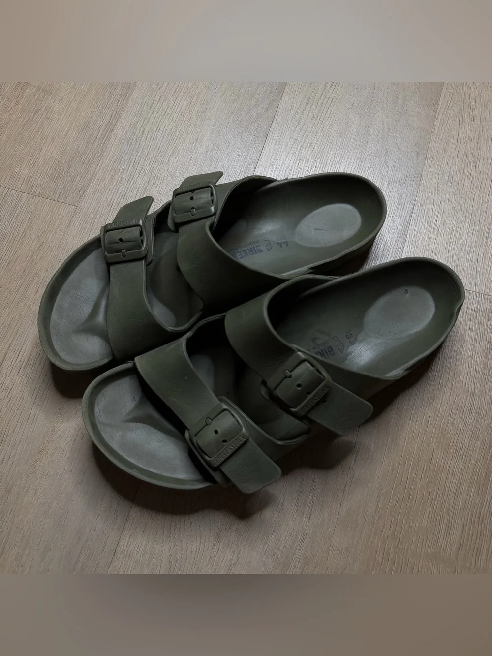 Green Birkenstocks men’s 11 marked EU 44